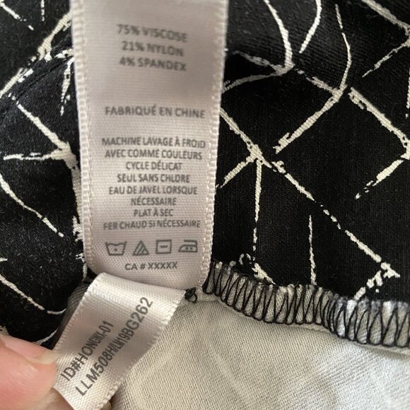 Larry Levine Pants Women’s Size 10 Black & White Pull On Pants - Picture 7 of 10